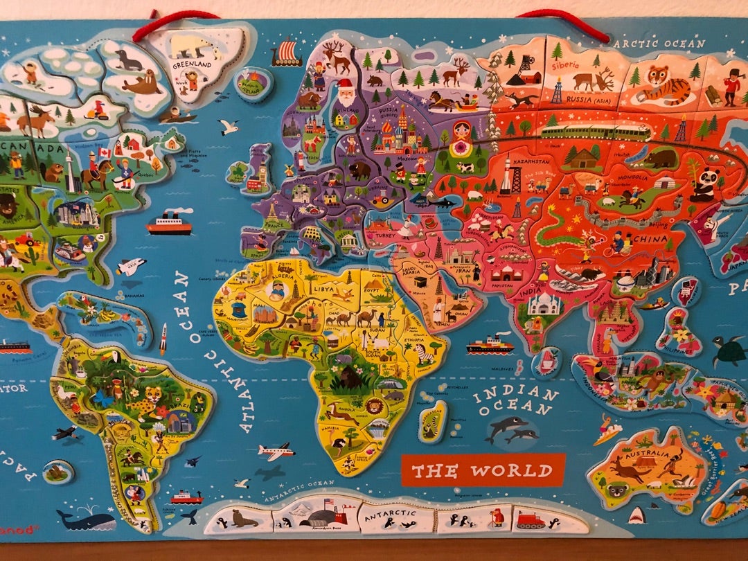 5歳】世界地図に夢中！janodのワールドマップパズル | eperのほっこり