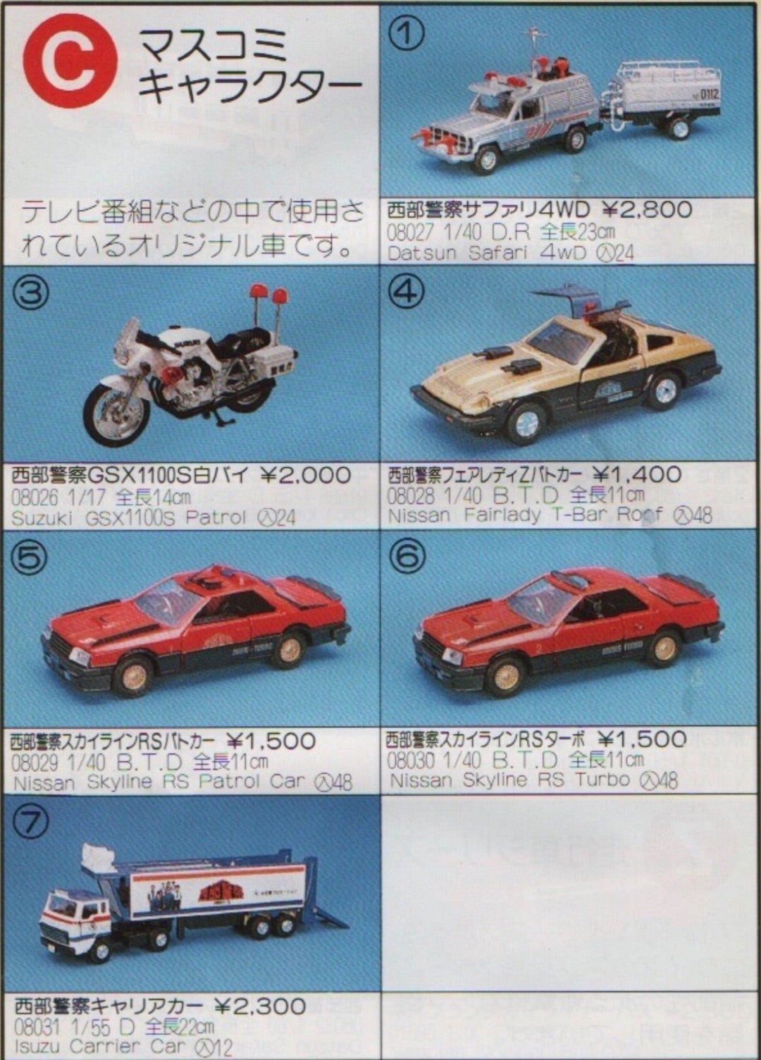 ヨネザワ ダイヤペット C-1 西部警察ニッサンサファリ4WD | 刑事ドラマ