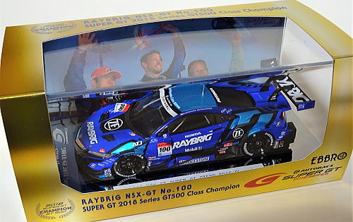我慢しきれずエブロ1/43 RAYBRIG NSX-GT2018Champion 買ってしまった