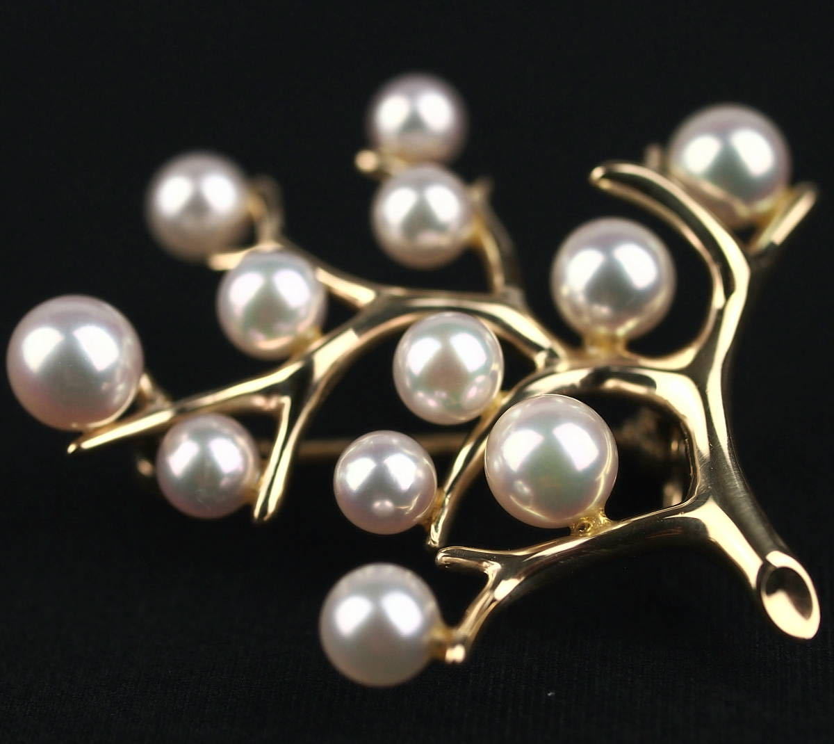Mikimoto ミキモト 幸福の木 パール K18 ブローチ | 【Kio Vintage】
