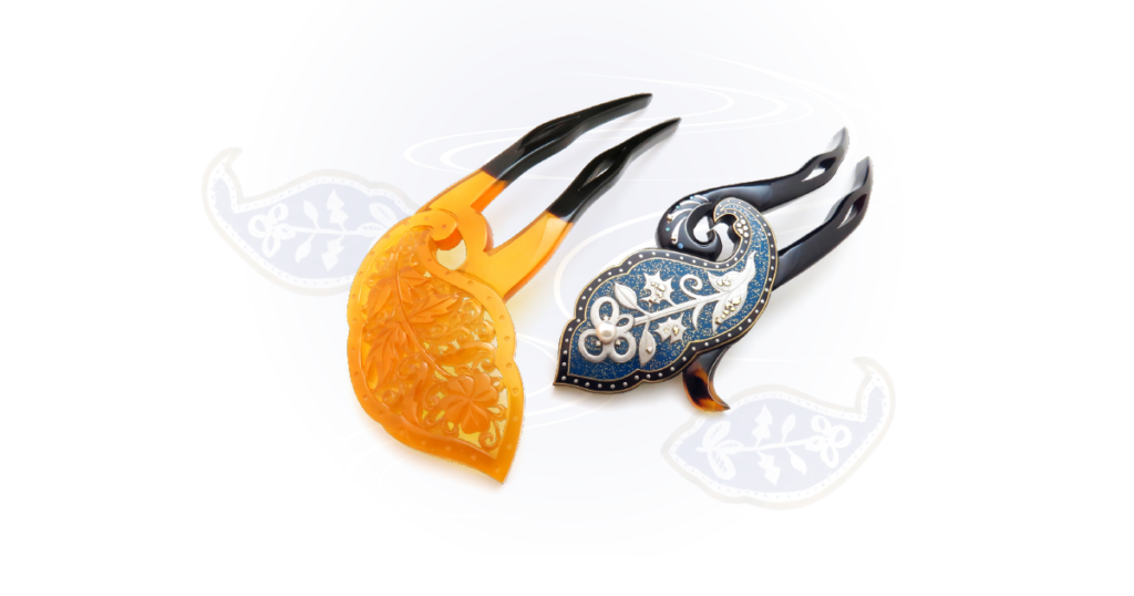 贅沢な総白べっ甲かんざし2種｜準礼装から普段の外出着までお勧め