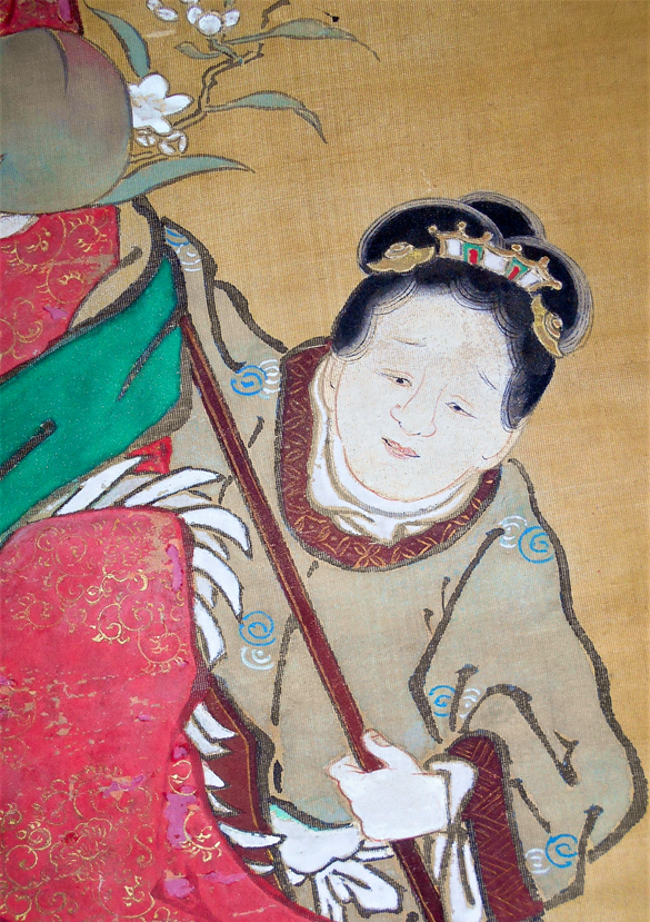 江戸時代 肉筆画 西王母 中国の女神 | もさくの浮世絵はじめました。