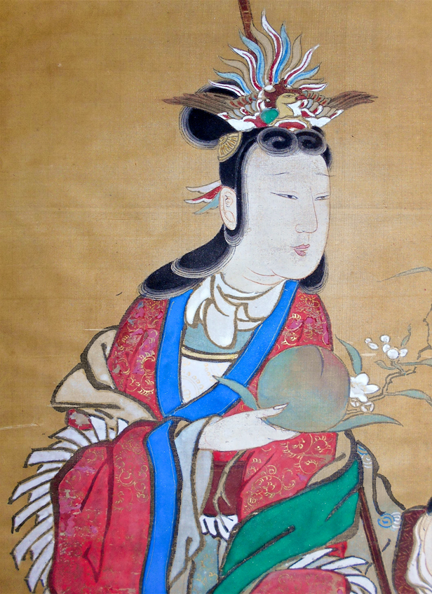 江戸時代 肉筆画 西王母 中国の女神 | もさくの浮世絵はじめました。