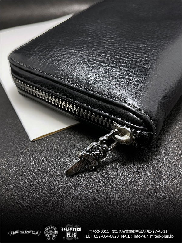 クロムハーツ財布 / REC F ZIP＃2 プレーン ブラック ヘビー レザー