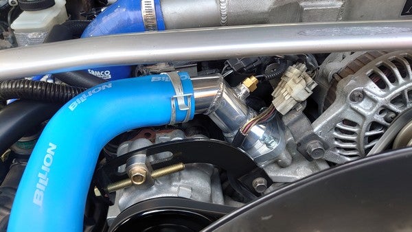 RX-7 FC3S アルミ製サーモカバー交換（センサーボス付き） | 気まぐれ