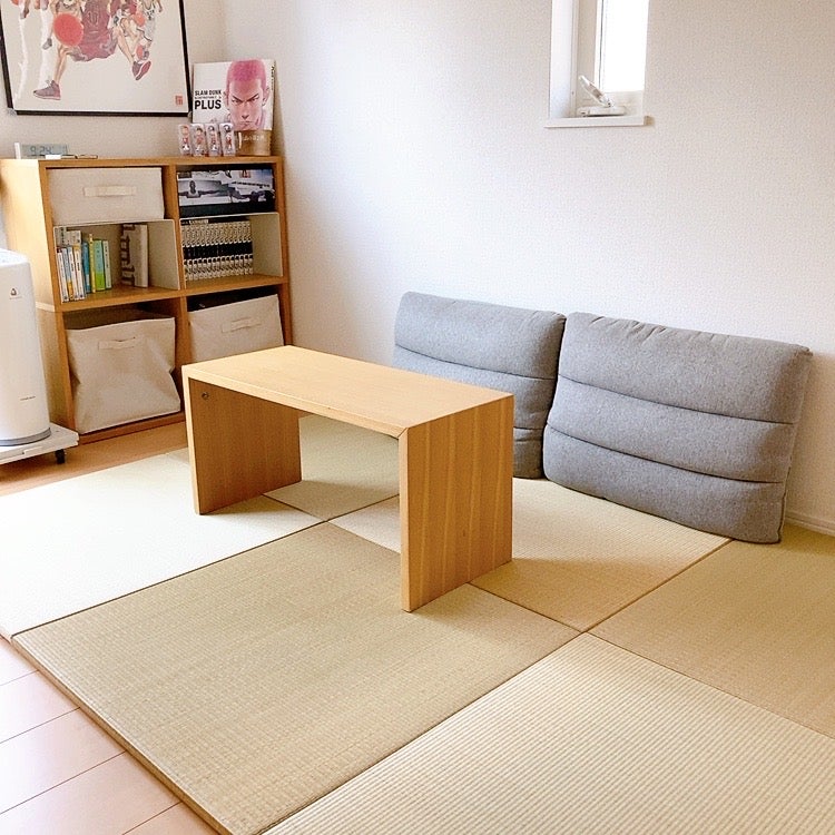 置き畳みと無印良品のコの字家具との相性抜群。 | SHUの暮らしのあれこれ。