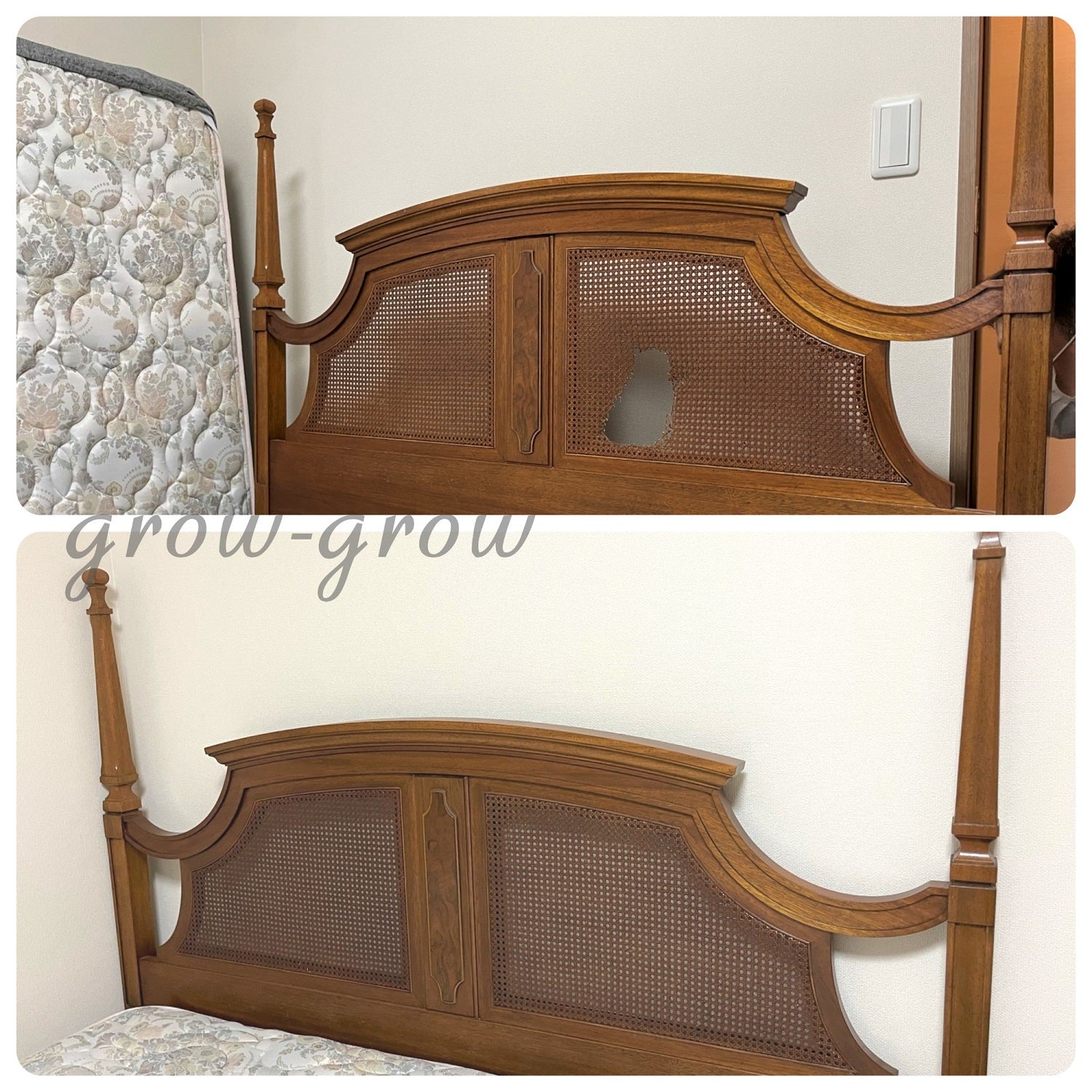 DREXEL HERITAGE(ドレクセルヘリテイジ)FRANCESCAのベッドボード籐