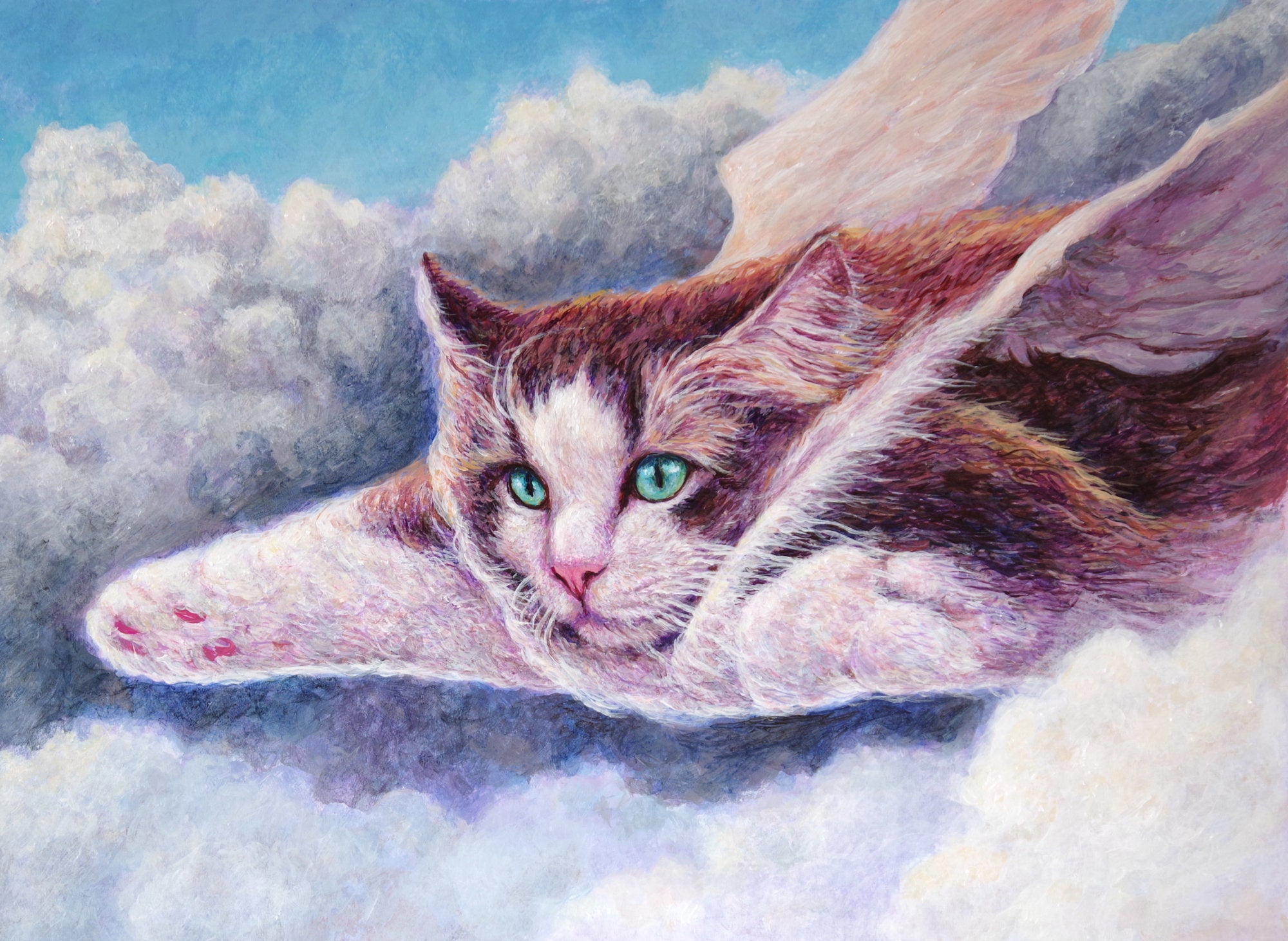 空飛ぶ翼猫ちゃん描きました | 猫絵描き Yuki. S のブログ