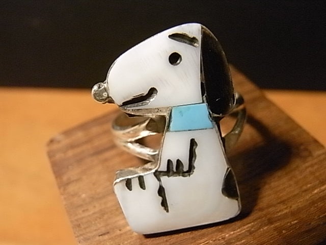 ズニ族キャラクターインレイジュエリーShannell Comosona【スヌーピー