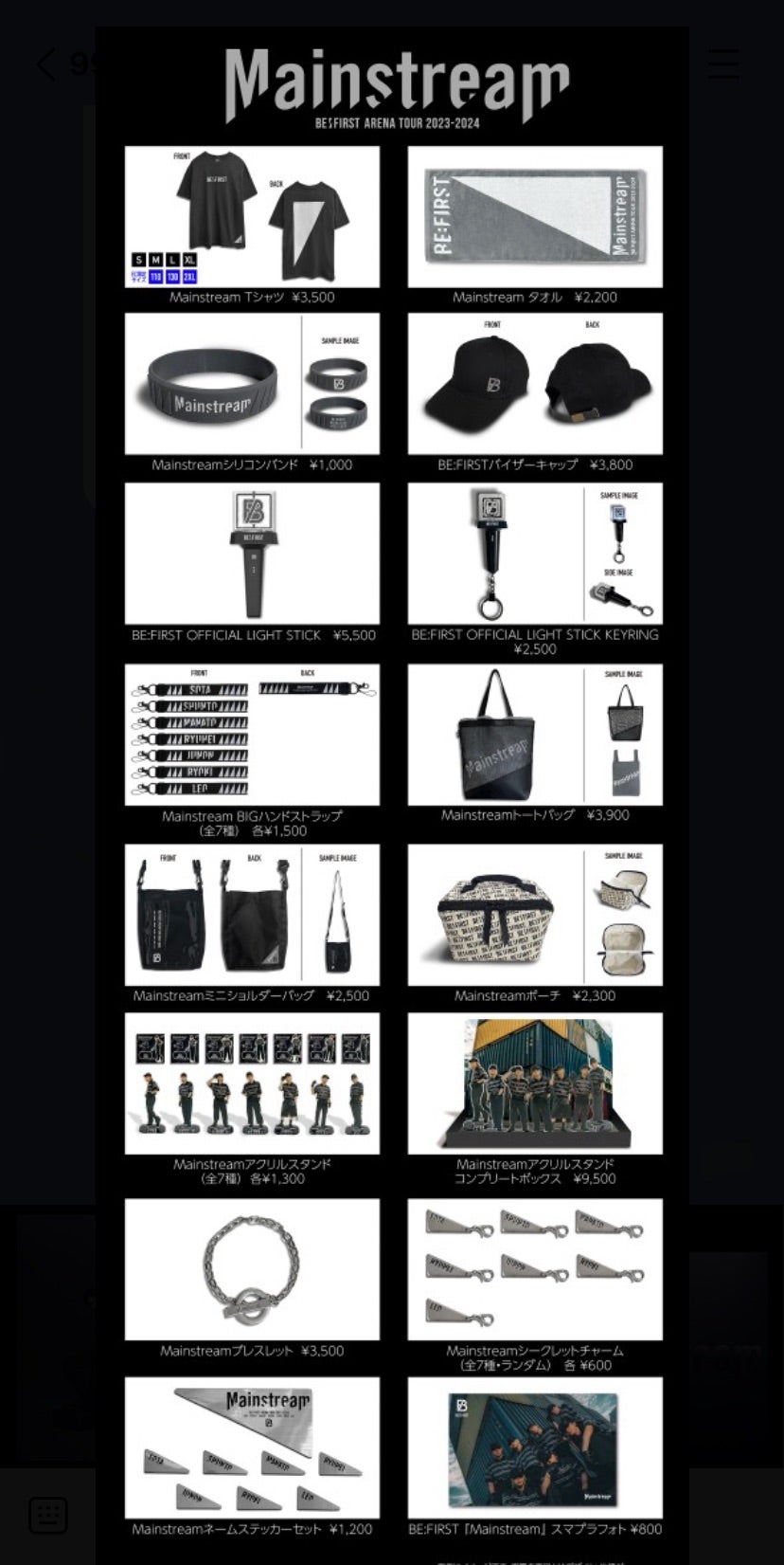 BE:FIRSTアリーナツアーグッズ（シュント売り切れ） | のほほん日記