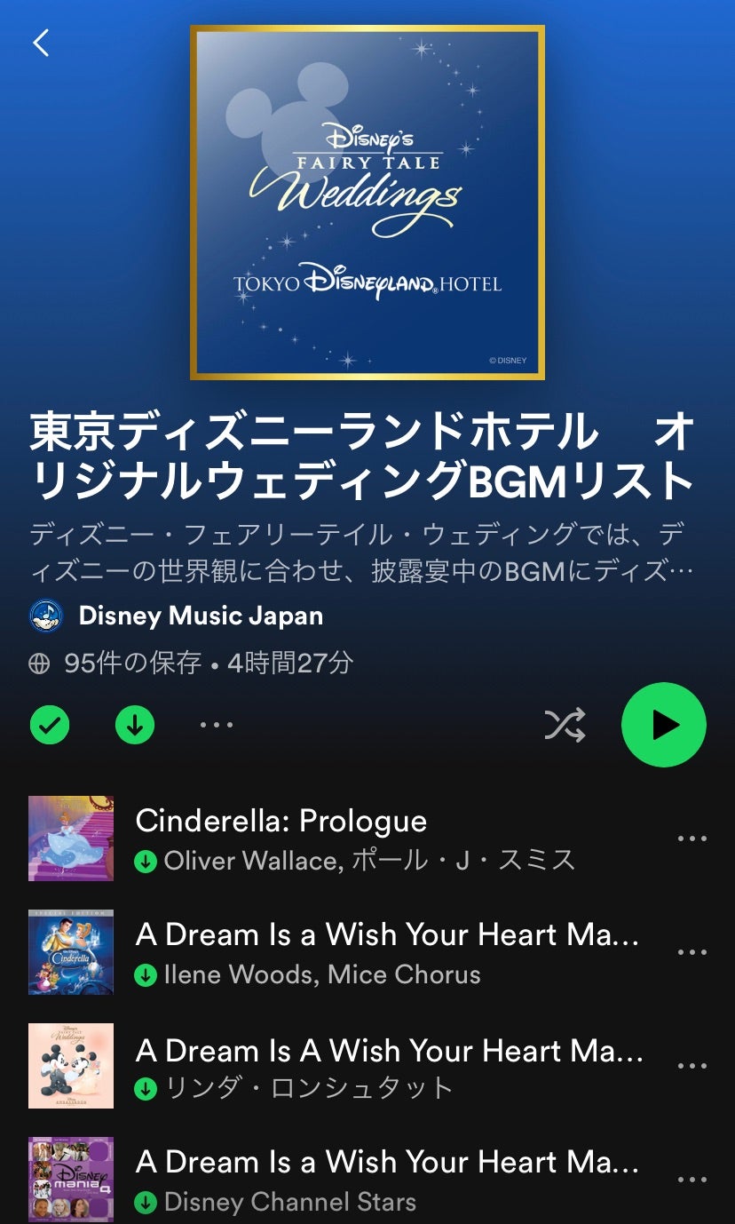 RDW】感動したBGMリスト@ディズニーのシンデレラ城で結婚式準備レポ