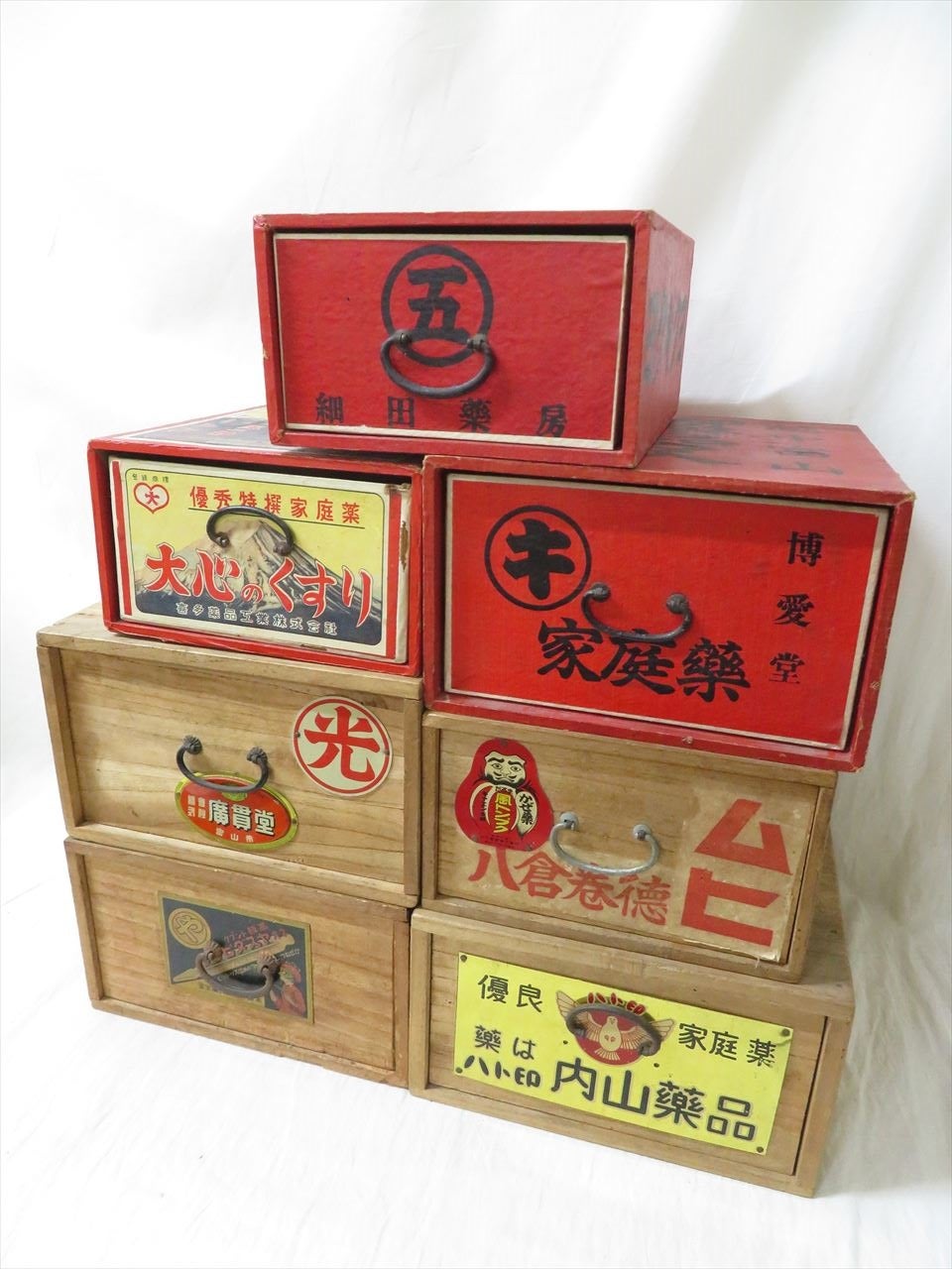 新潟市/三条市/買取本舗ふくろう】 昭和レトロ 薬箱 救急箱 木箱 紙箱