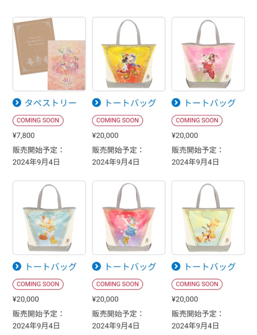 ディズニー 40周年 ガーランド タペストリー バッグ ぬいば ミニー