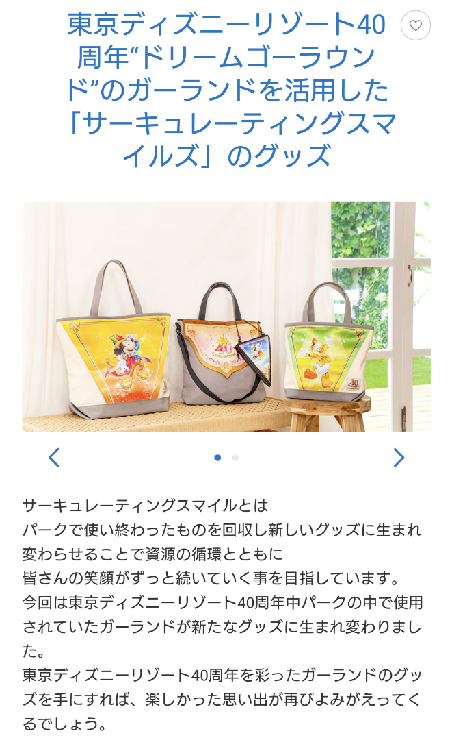 TDR40周年“ドリームゴーラウンド”ガーランド「サーキュレーティング