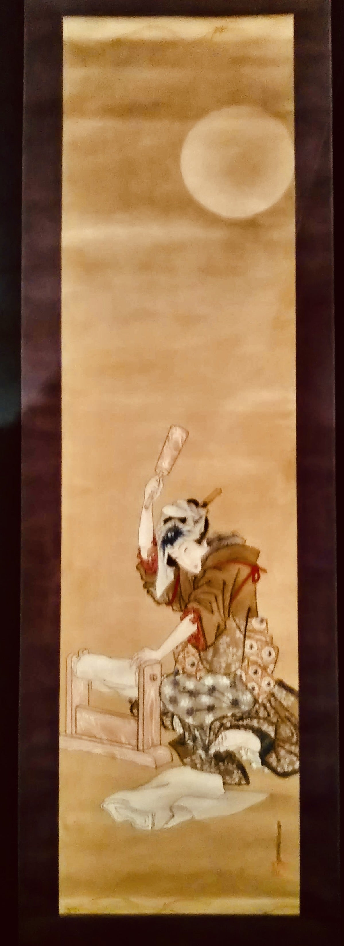 葛飾応為 《月下砧打美人図》江戸時代 19世紀 ＠東京国立博物館 常設展