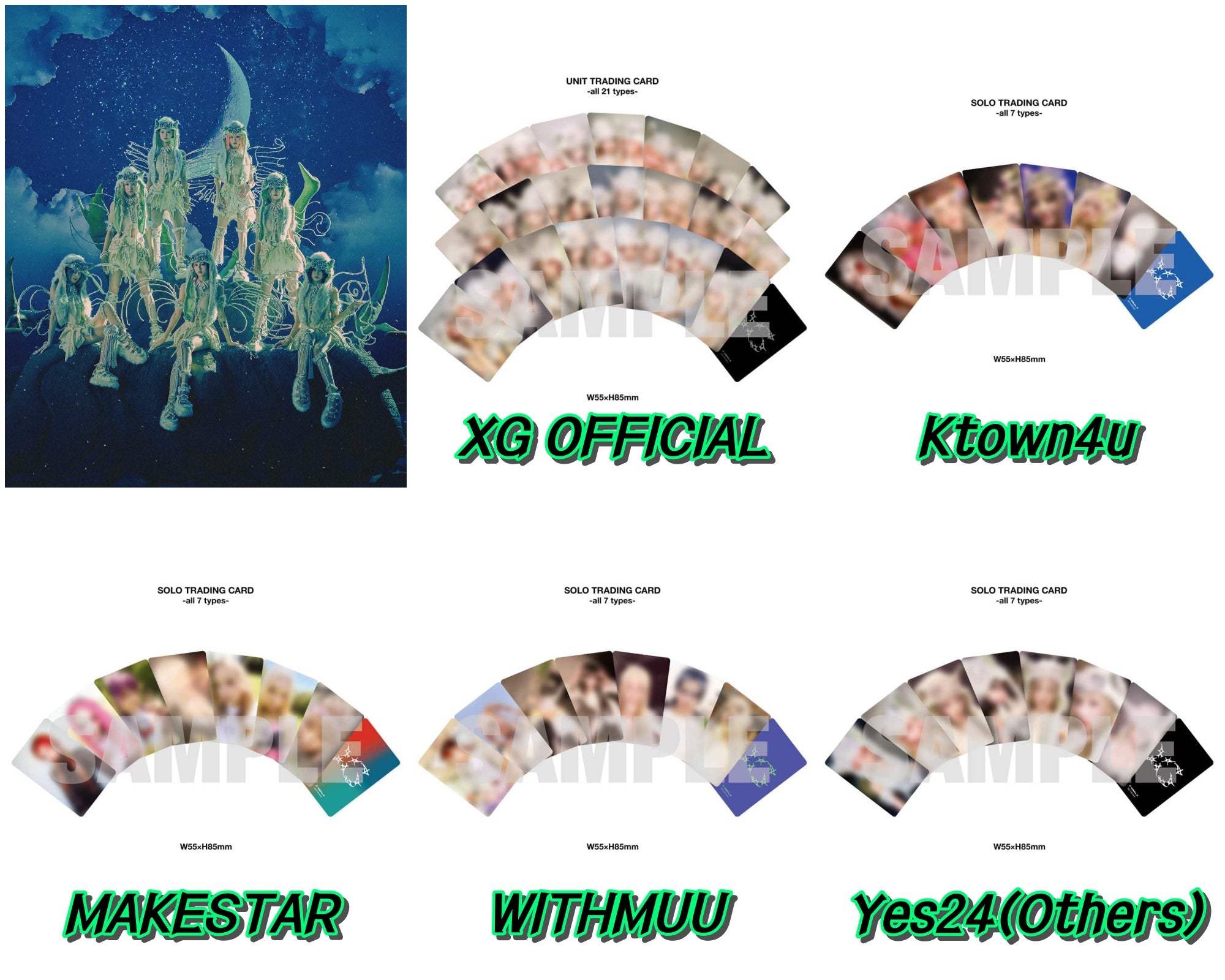 韓国情報] XG 2nd mini ALBUM [AWE] 支店特典トレカ 集 | hybooks