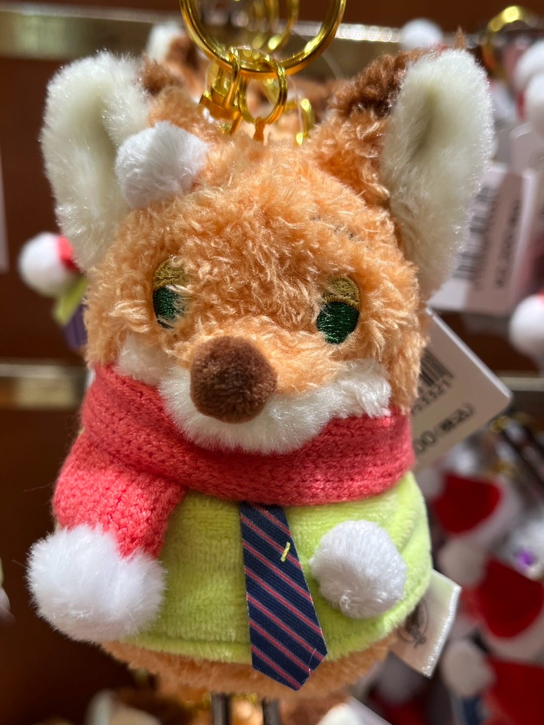 ディズニーストアのクリスマスズートピアキーチェーン&ぬいぐるみ