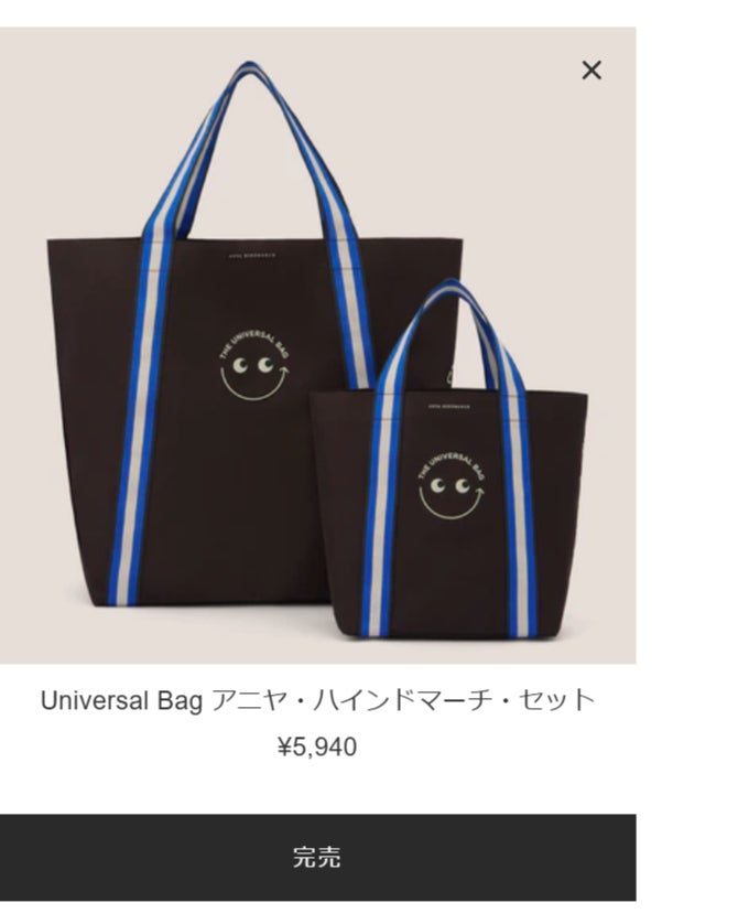 アニヤ・ハインドマーチ・セット1分で完売『ユニバーサルバッグ』エコ