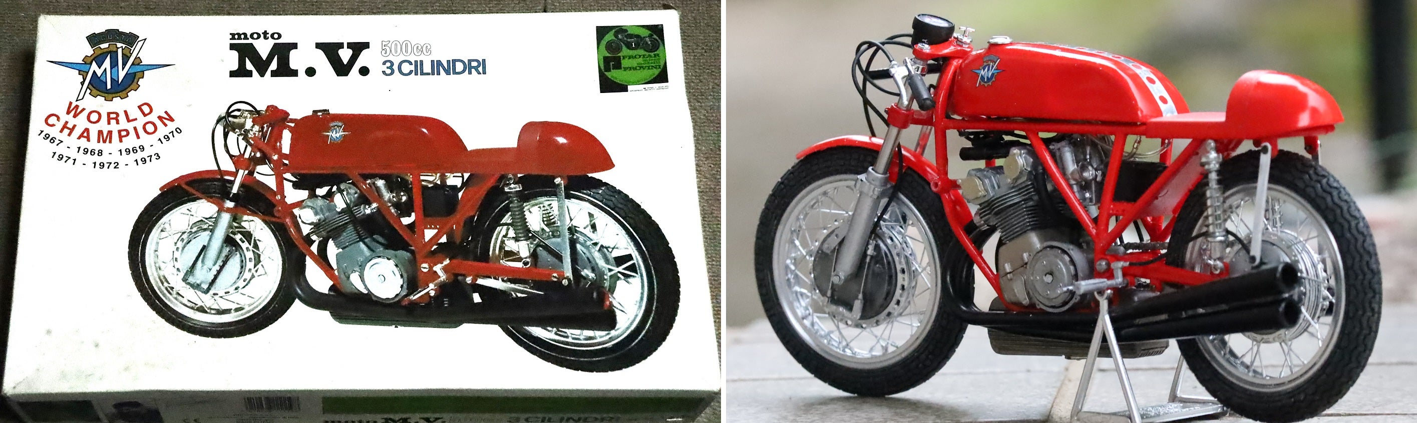 プロター MVアグスタ 500 3気筒レーサー ⑭カウルなし完成 | 単コロ