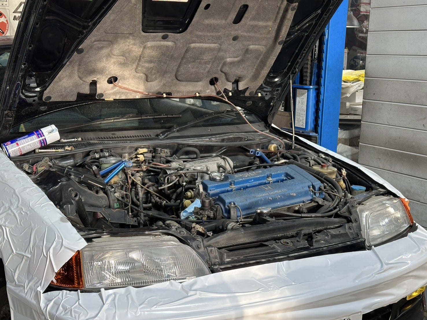 CR-X EF8 B16Bエンジン、 クラッチKITとEXマニの交換です。 | 「ホンダ