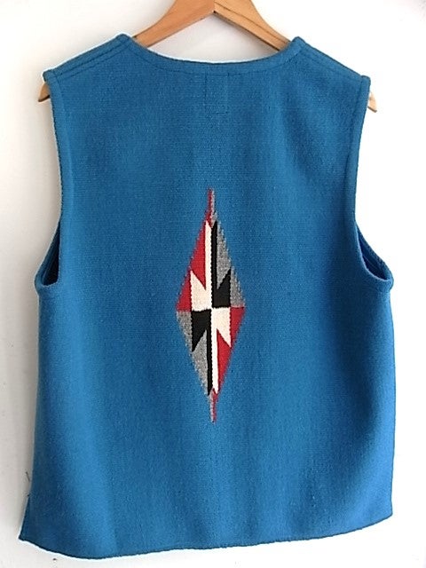 ORTEGA'S/オルテガ】チマヨベストsize44＜ターコイズ＞ビッグサイズ