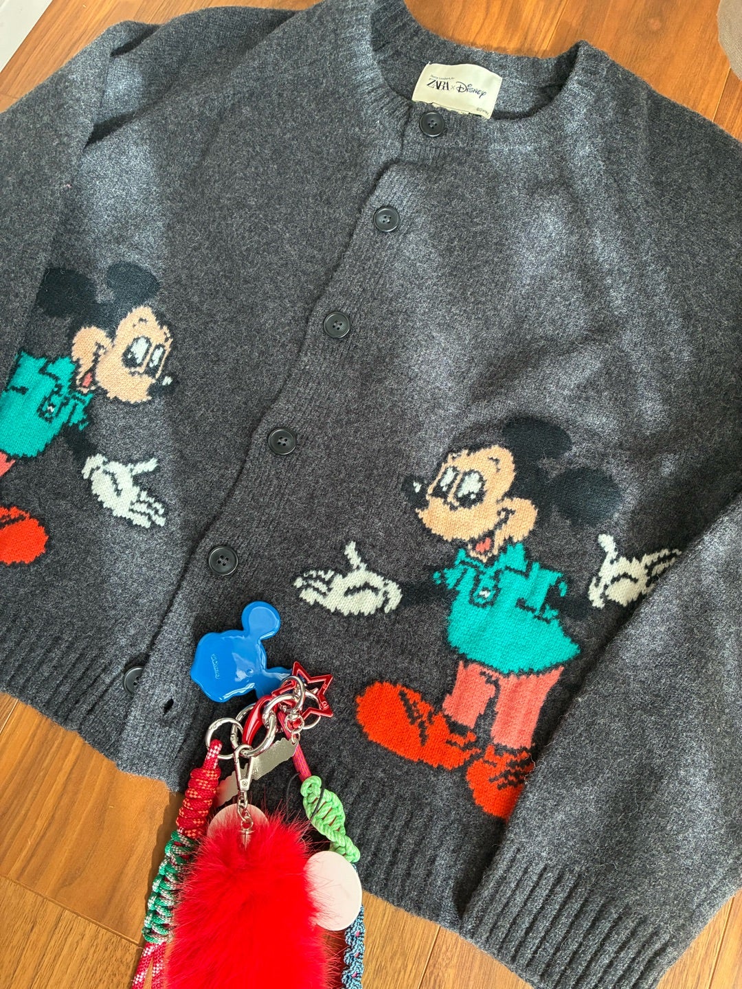 ZARA Disney ミッキーマウスウールカーディガン M WOOL MICKEY MOUSE