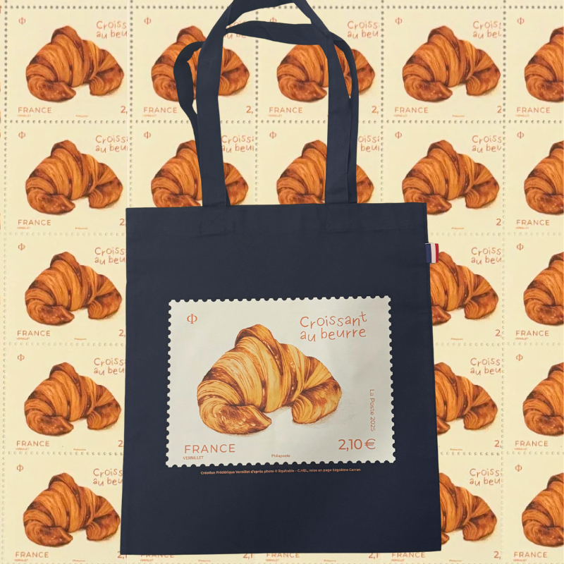 パリのお土産】あの噂のクロワッサン切手がトートバッグに