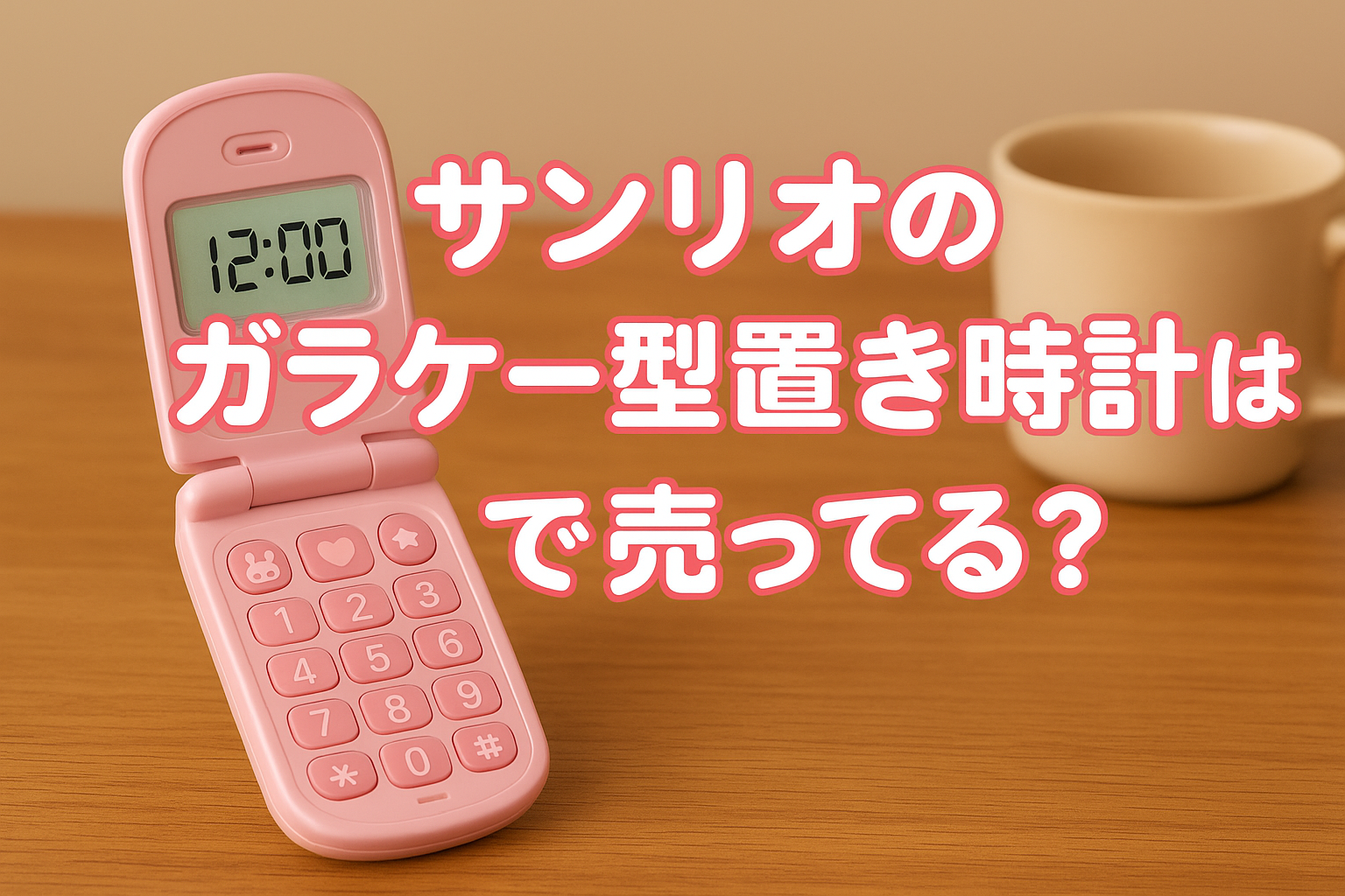 サンリオのガラケー型置き時計はどこで売ってる？コンビニやドンキに