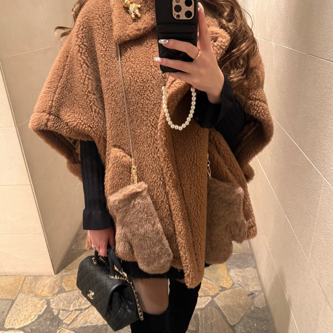 Max Maraマックスマーラ小物♡テディベアケープ×テディベアミトンの