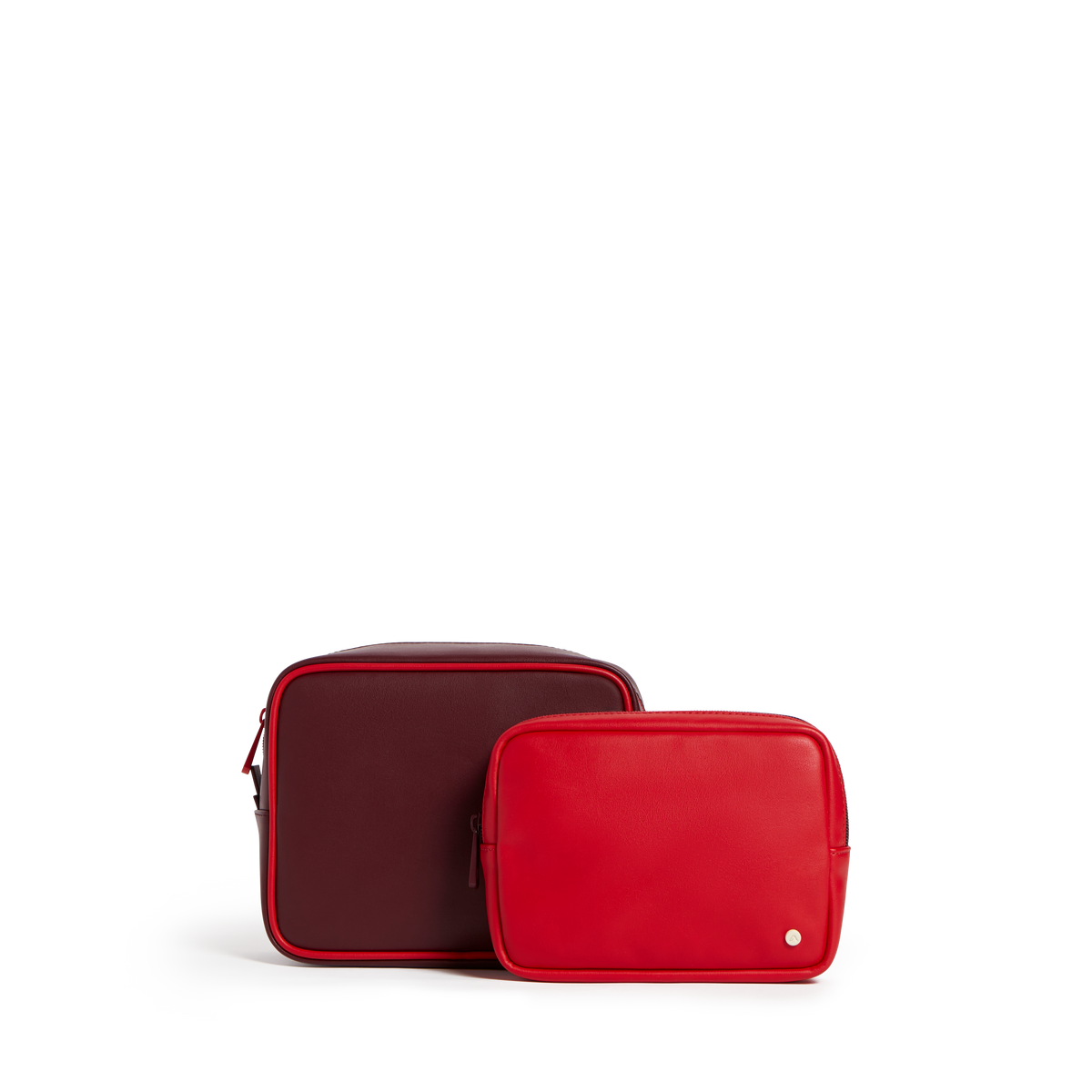 STATE Bags | Travel Pouch Set of Two Vegan Leather Burgundy