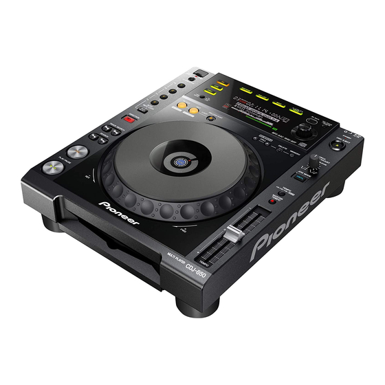 PIONEER CDJ-850 SERVICE MANUAL Pdf Download | ManualsLib