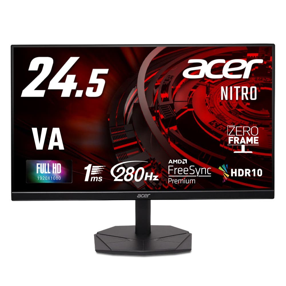 Acer ゲーミングモニター 24.5インチ VA フルHD 非光沢 280Hz 1ms