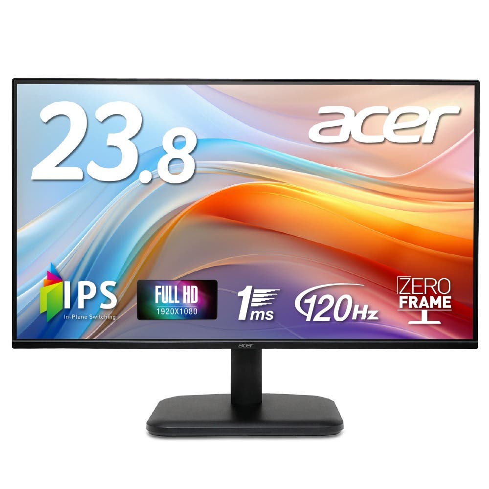 Acer モニター 23.8インチ フルHD 非光沢 IPS 120Hz 1ms(VRB) sRGB 99