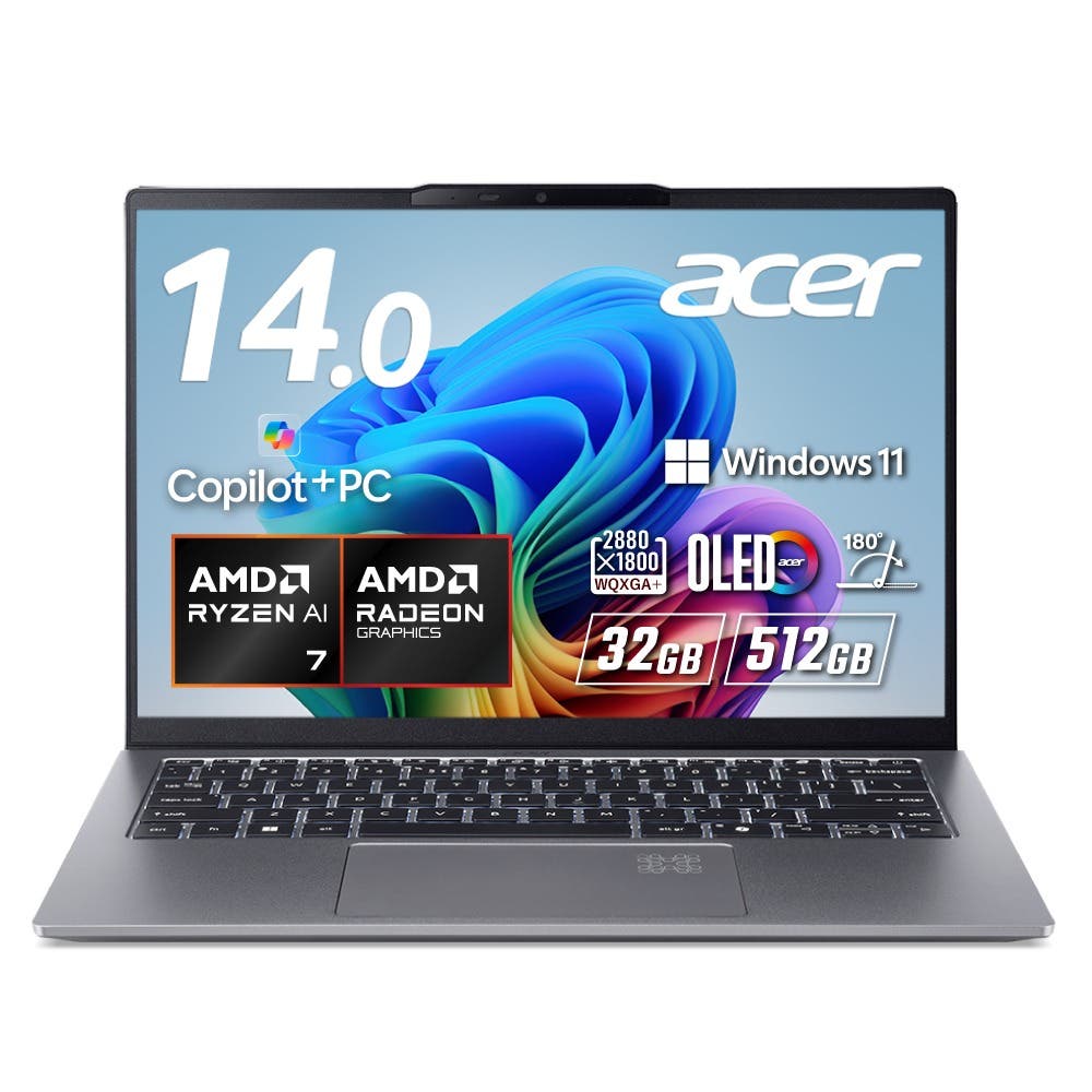 Acer ノートパソコン Swift Go 14 AI Windows 11 Home Ryzen AI 7 OLED