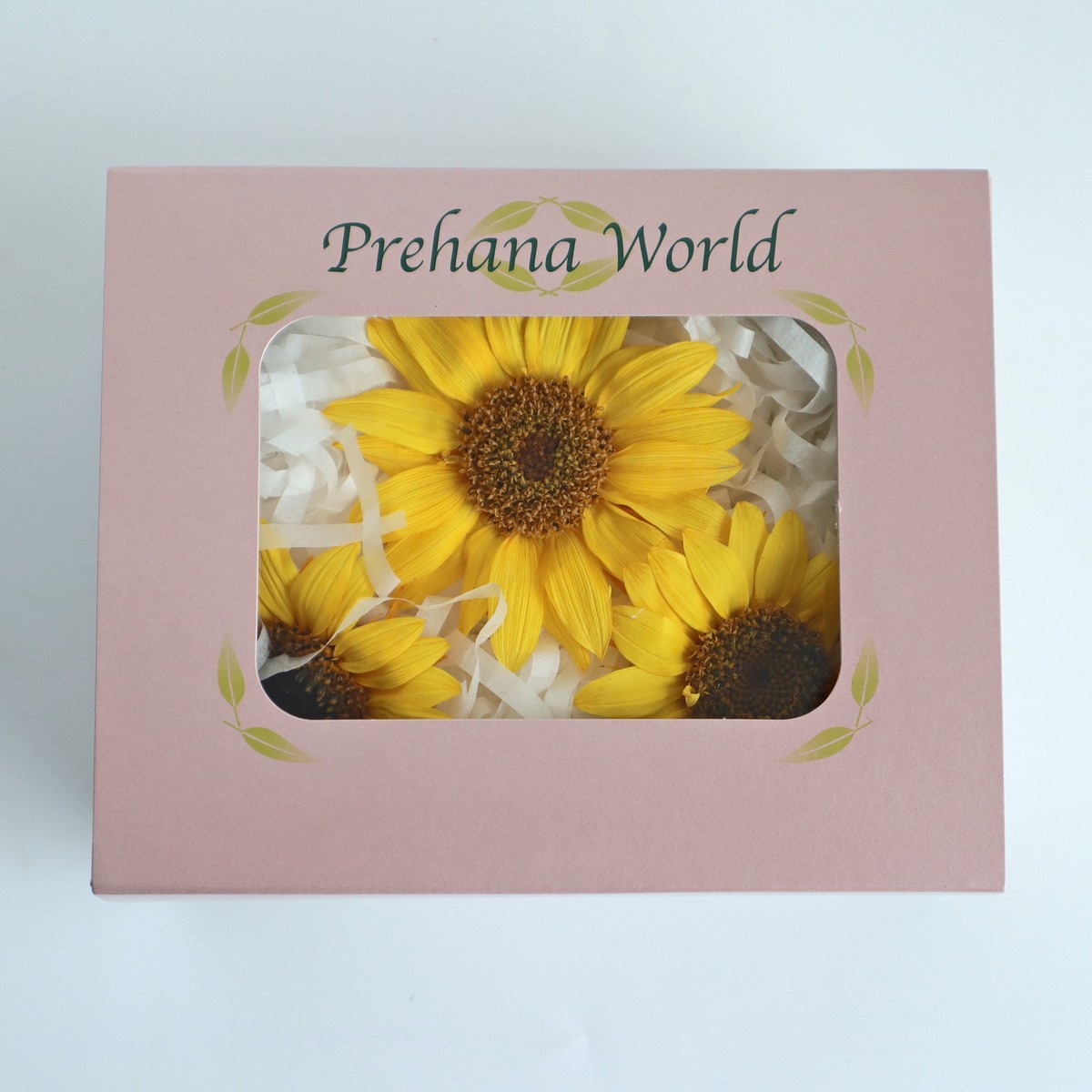 即日☆【プリザーブド】南原農園/ひまわり(サフランイエロー) M 3輪