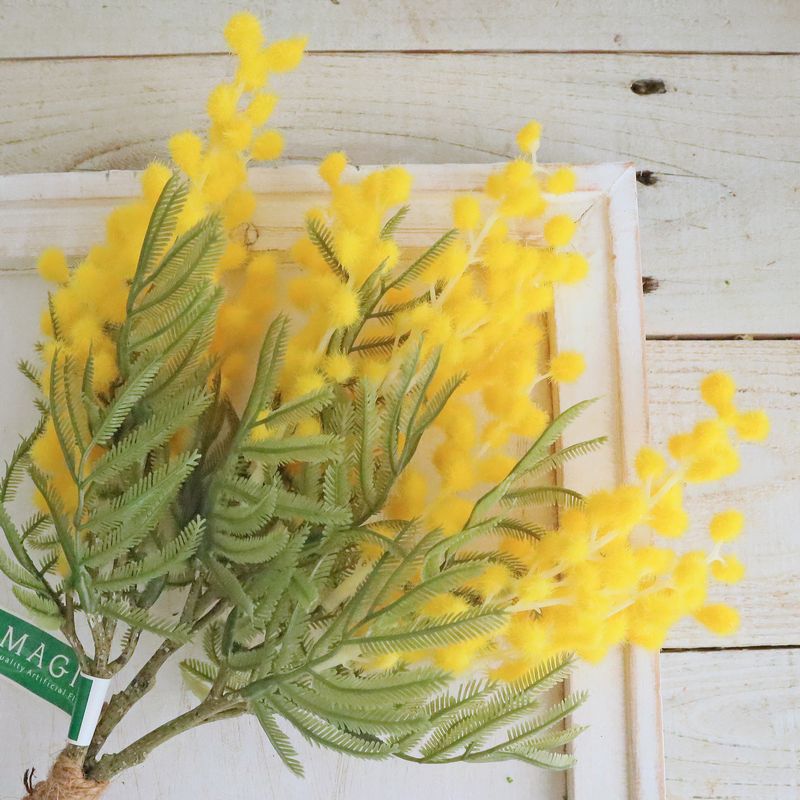 即日☆【造花】MAGIQ東京堂/エレノアミモザバンドル 3本 YELLOW