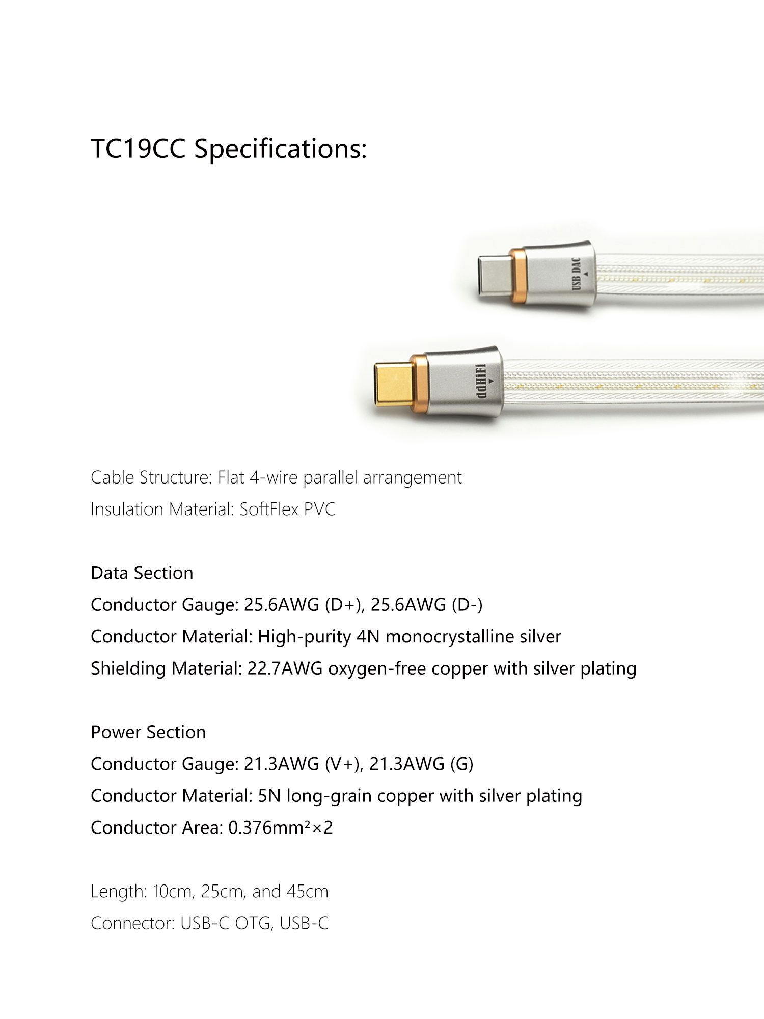 TC19CC Flagship Pure Silver Digital Signal Cable – ddHiFi