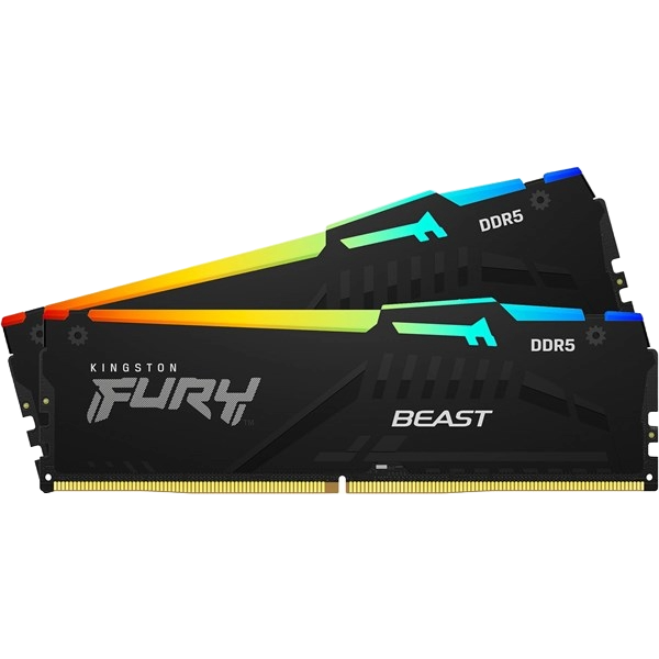 Kingston FURY Beast RGB 16GB DDR5 Dual Channel Desktop Memory DIMM
