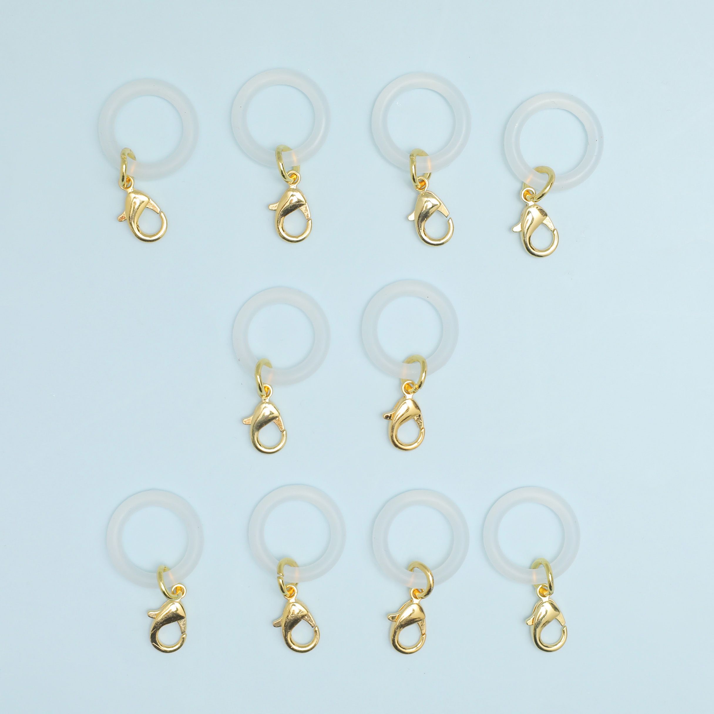 10個入り】アンブレラマーカー クリアホワイト カニカン付き | ク