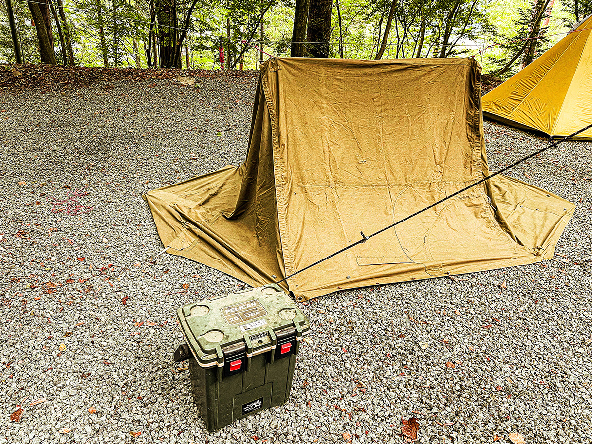 コット2台収納可能でデュオキャンにも対応！ 軍幕パラトカで