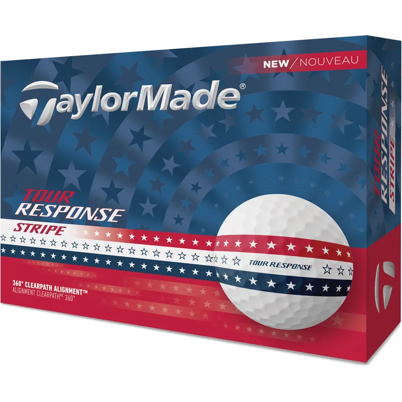 TaylorMade Tour Response Stripe USA Golf Balls - Golfballs.com
