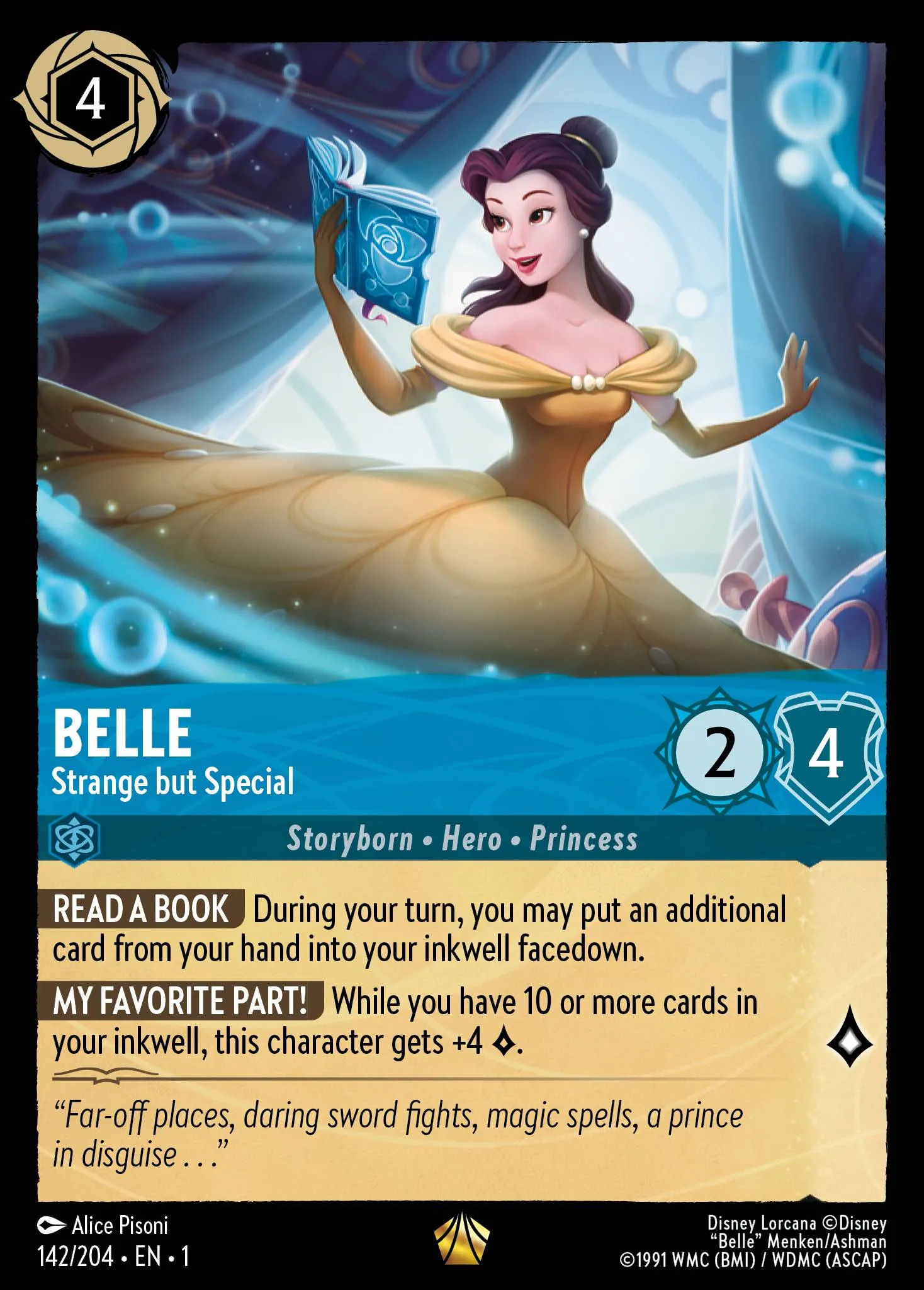 001-142 Belle - Strange but Special Lorcana Card | Disney Lorcana