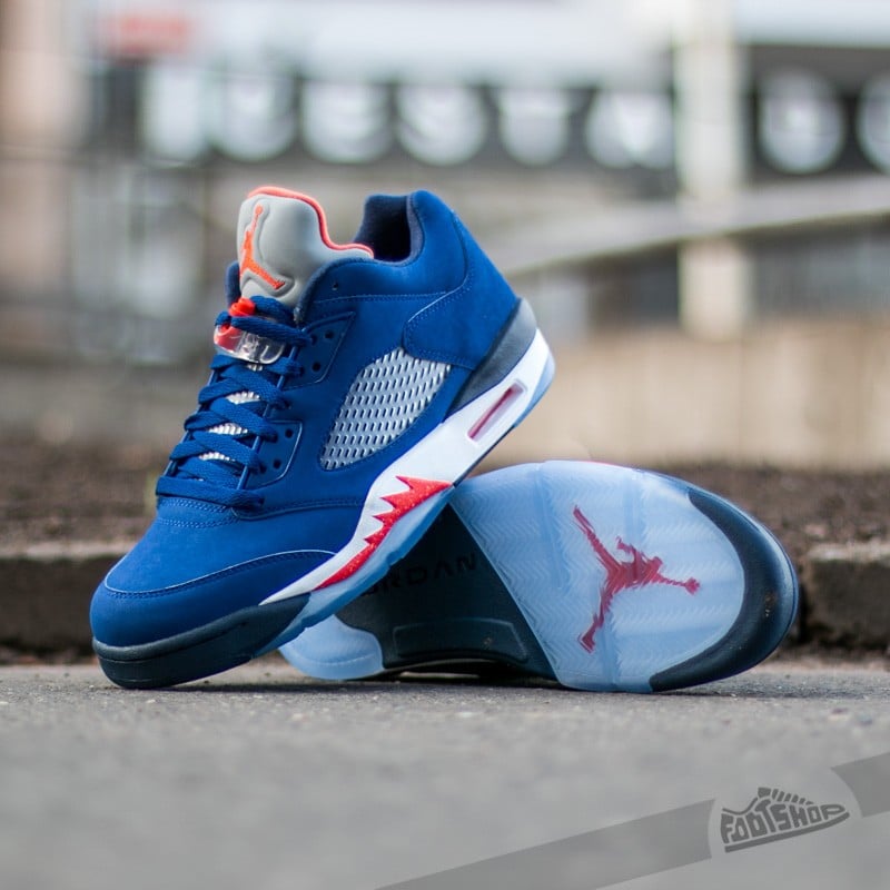 Men's shoes Air Jordan 5 Retro Low Deep Royal Blue/ TM Orange