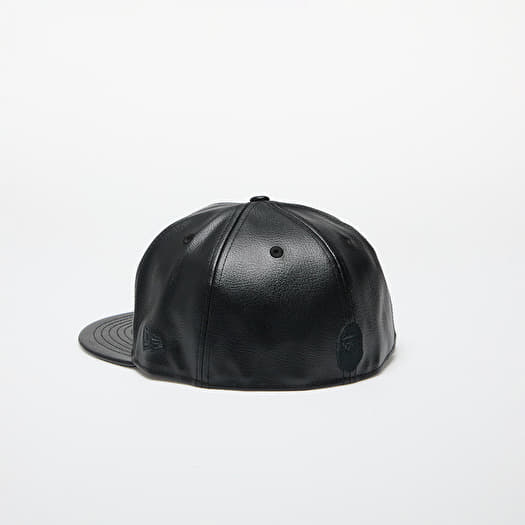 Caps A BATHING APE x New Era 59Fifty Leather Cap M Black