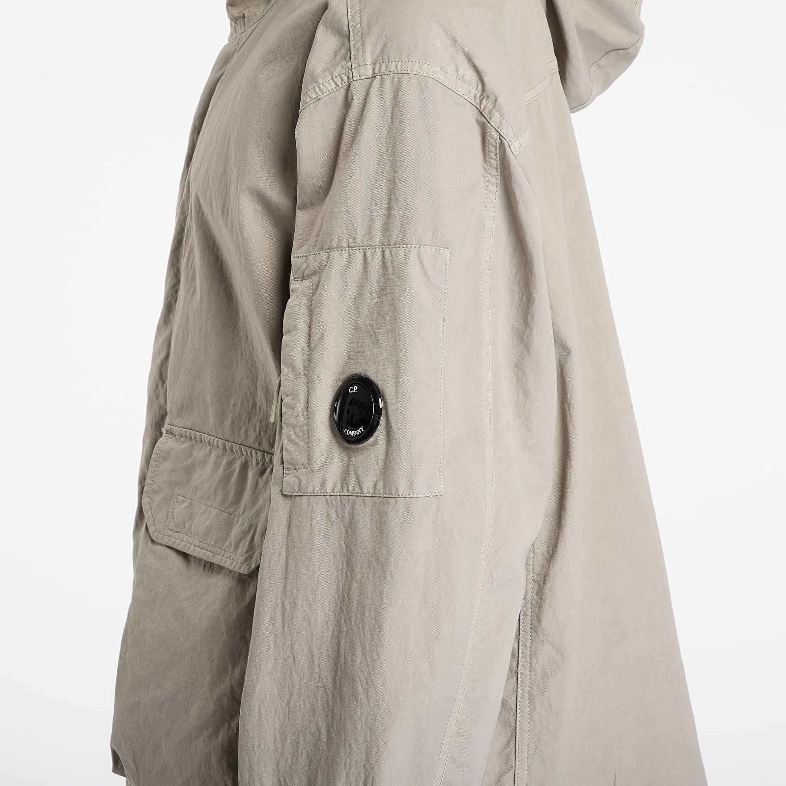 Men's jackets C.P. Company Twill Hooded Short Jacket Fungi Grey