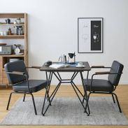 2脚セット]1人掛けソファ ダイニングソファ ヴィンテージ調 [幅63