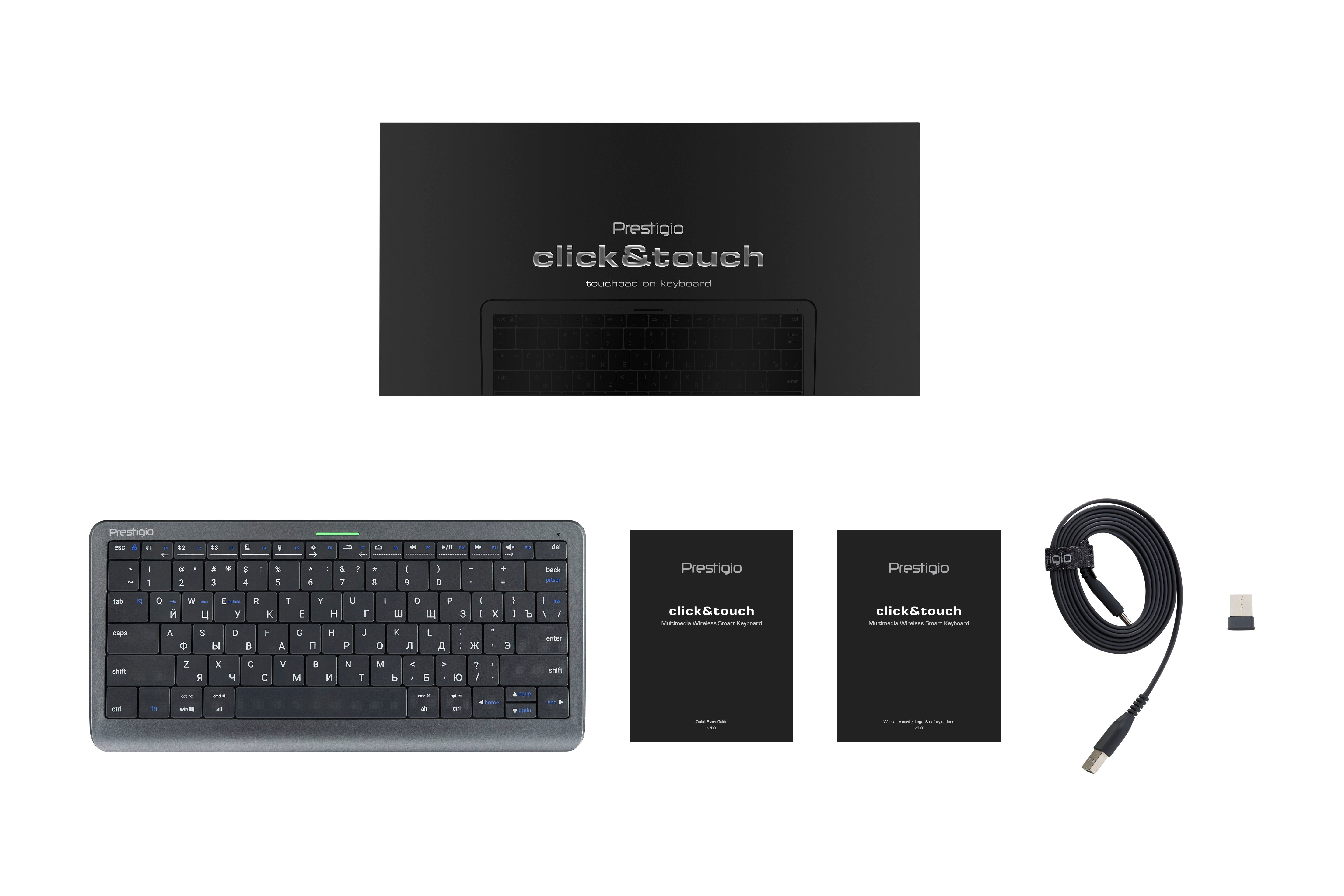 タッチパッドとマウス機能を キー表面で操作可能にした 革新的