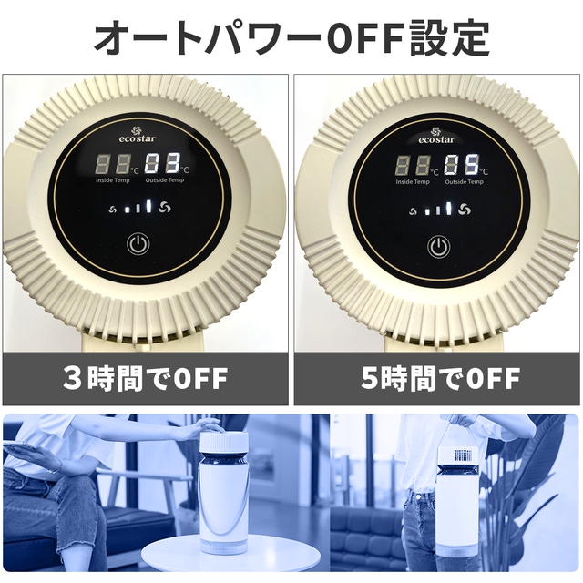 ミストを使わず、湿気を感じないドライで冷たい風の冷風機ドライ