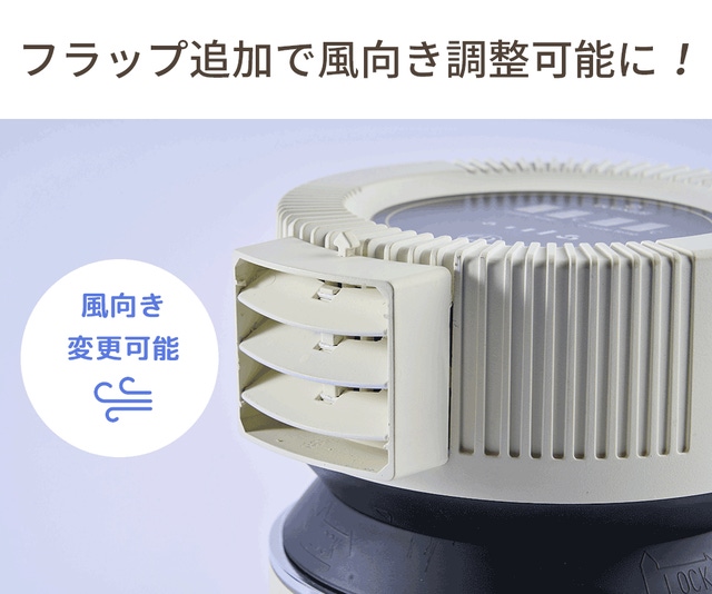 ミストを使わず、湿気を感じないドライで冷たい風の冷風機ドライ