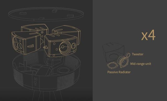 無線充電可能な360°スピーカー内蔵のサイドテーブル「MellowW501T